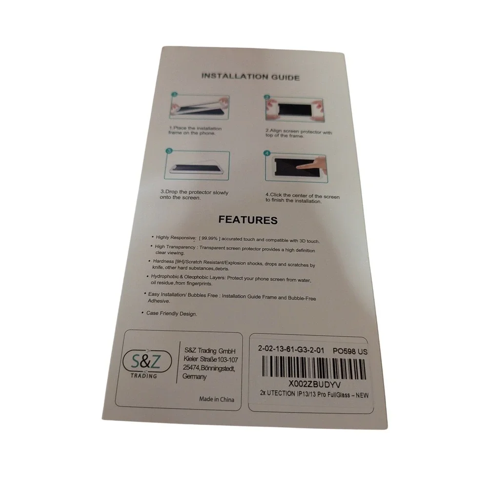 UTECTION 2-Pack iPhone 13 13 Pro Screen Protector Tempered Glass 9H 6.1 inch NEW